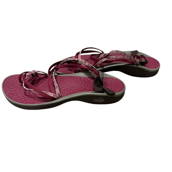 Chaco Cycloid Scale Berry US Women’s 7 Strappy Backlass Sandal  Burgundy Hiking - Picture 7 of 13